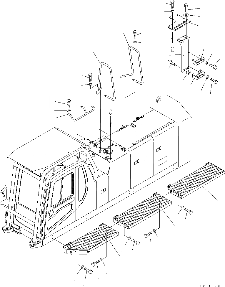 Схема запчастей Komatsu PC600LC-6A - ЛЕВ. СТУПЕНИ РАЗНОЕ