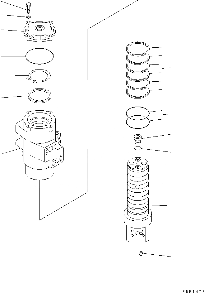 Схема запчастей Komatsu PC600LC-6A - ПОВОРОТНОЕ СОЕДИНЕНИЕ(№-) ОСНОВН. КОМПОНЕНТЫ И РЕМКОМПЛЕКТЫ