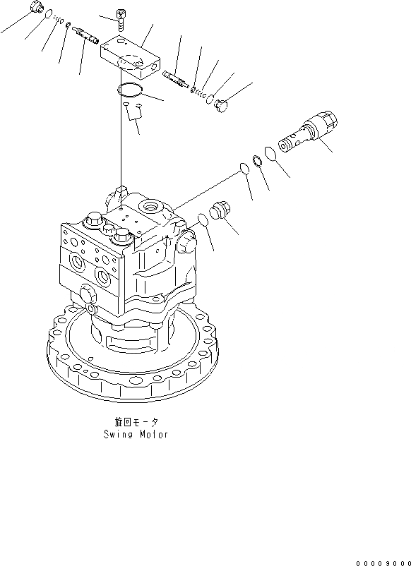 Схема запчастей Komatsu PC600LC-7K - МОТОР ПОВОРОТА (/) ОСНОВН. КОМПОНЕНТЫ И РЕМКОМПЛЕКТЫ
