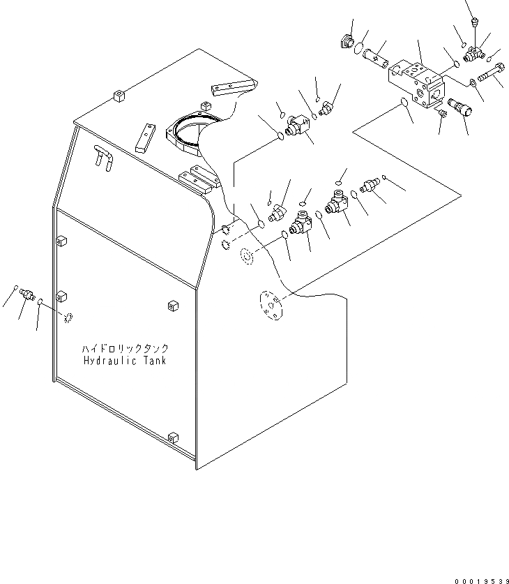 Схема запчастей Komatsu PC600LC-7 - ГИДР. БАК. (РАЗГРУЗ. КЛАПАН) (ДЛЯ C/W REMOVER)(№-) ГИДРАВЛИКА