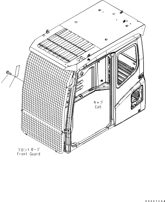 Схема запчастей Komatsu PC600LC-7 - ПРЕДУПРЕЖДАЮЩ. МАРКИРОВКА (ДЛЯ ФРОНТАЛЬН. ЗАЩИТЫ) (АНГЛ.) МАРКИРОВКА