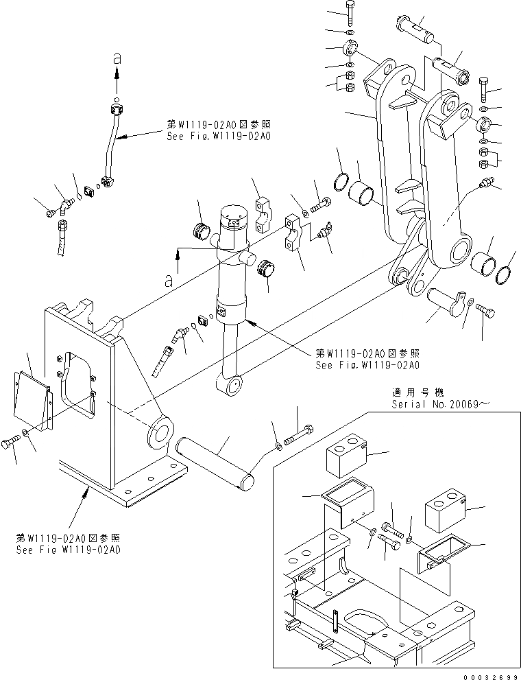 Схема запчастей Komatsu PC600LC-7 - СЪЕМ ПРОТИВОВЕСА (РЫЧАГ)(№-) РАЗНОЕ