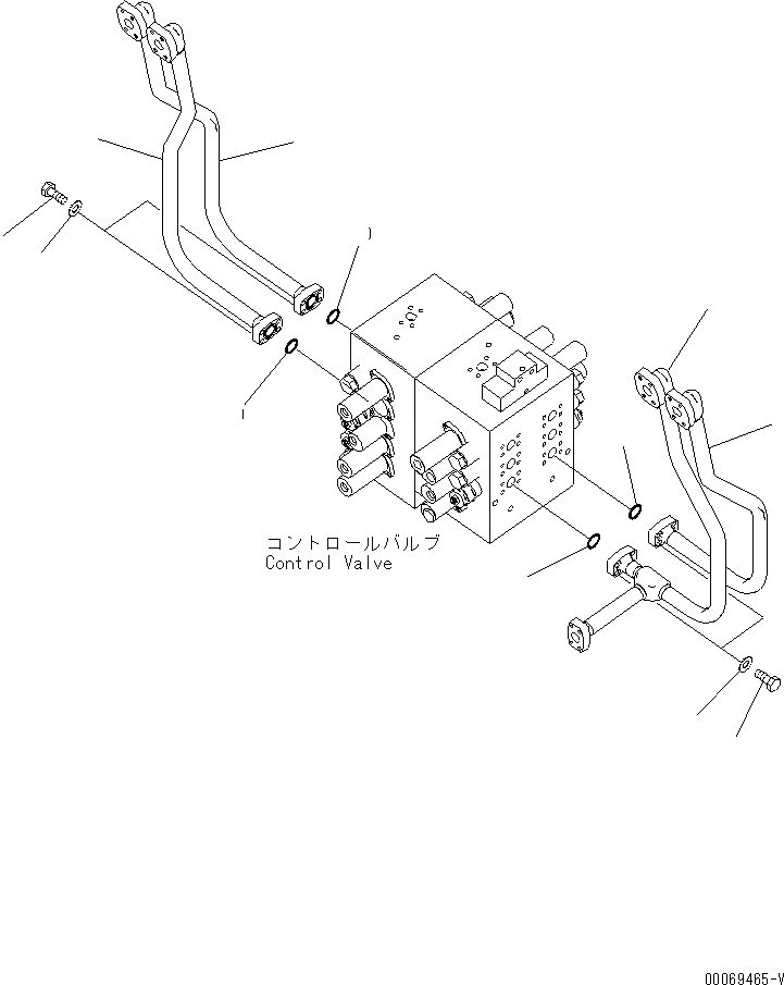 Схема запчастей Komatsu PC600LC-8 - РУКОЯТЬ И КОВШ ТРУБЫ (КЛАПАН ТРУБЫ) (ДЛЯ ПОГРУЗ.) (/) ГИДРАВЛИКА