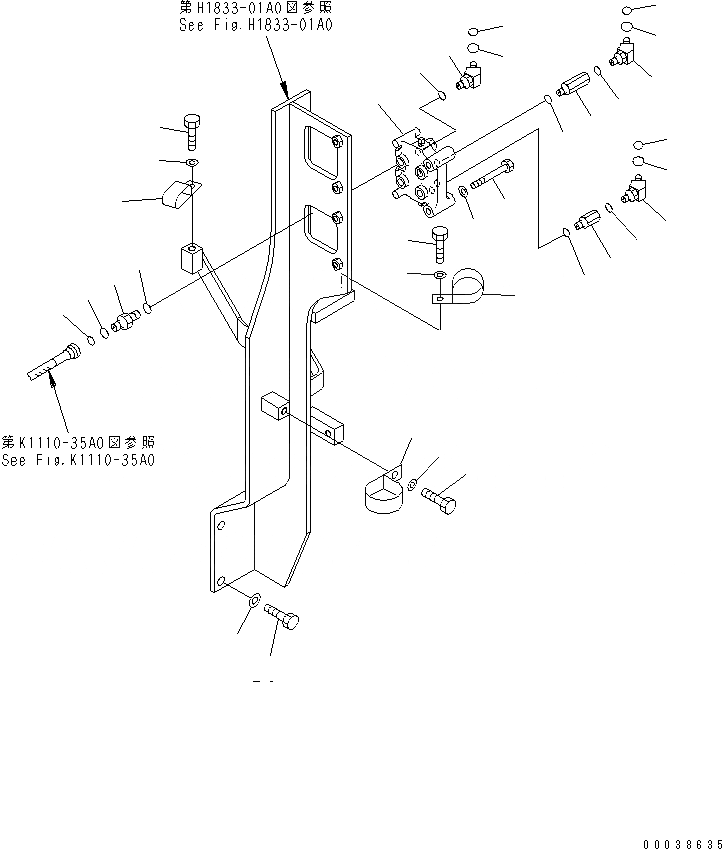 Схема запчастей Komatsu PC600LC-8 - РАСПРЕДЕЛИТ. КЛАПАН (КЛАПАН) ГИДРАВЛИКА