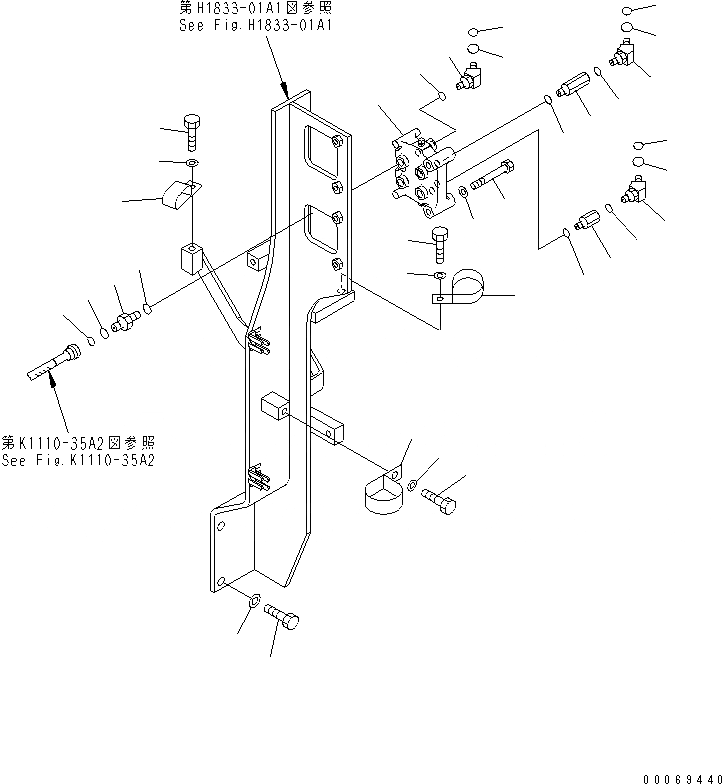 Схема запчастей Komatsu PC600LC-8 - РАСПРЕДЕЛИТ. КЛАПАН (КЛАПАН) (ДЛЯ ПОГРУЗ.) ГИДРАВЛИКА