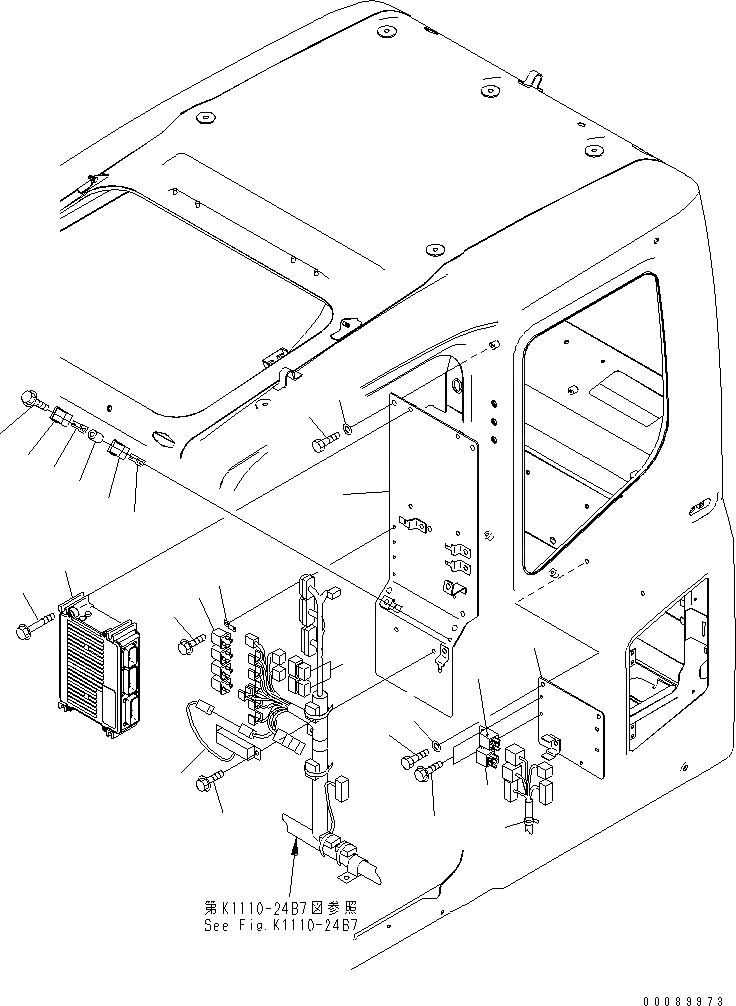 Схема запчастей Komatsu PC600LC-8 - ОСНОВН. КОНСТРУКЦИЯ (КАБИНА) (ПАНЕЛЬ) (ДЛЯ KAL)(№-) КАБИНА ОПЕРАТОРА И СИСТЕМА УПРАВЛЕНИЯ