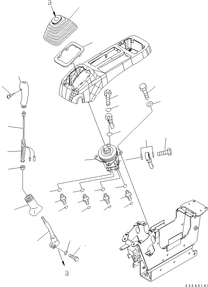 Схема запчастей Komatsu PC600LC-8 - ОСНОВН. КОНСТРУКЦИЯ (КАБИНА) (РЫЧАГ И КЛАПАН) (ЛЕВ.) КАБИНА ОПЕРАТОРА И СИСТЕМА УПРАВЛЕНИЯ
