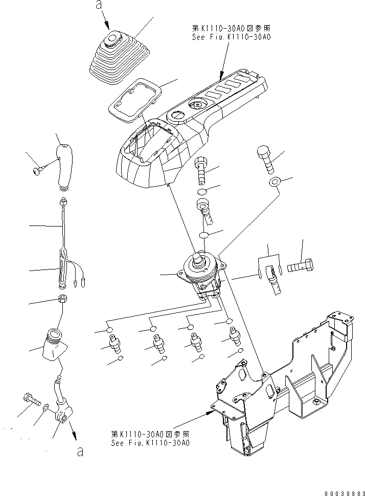 Схема запчастей Komatsu PC600LC-8 - ОСНОВН. КОНСТРУКЦИЯ (КАБИНА) (РЫЧАГ И КЛАПАН) (ПРАВ.) КАБИНА ОПЕРАТОРА И СИСТЕМА УПРАВЛЕНИЯ