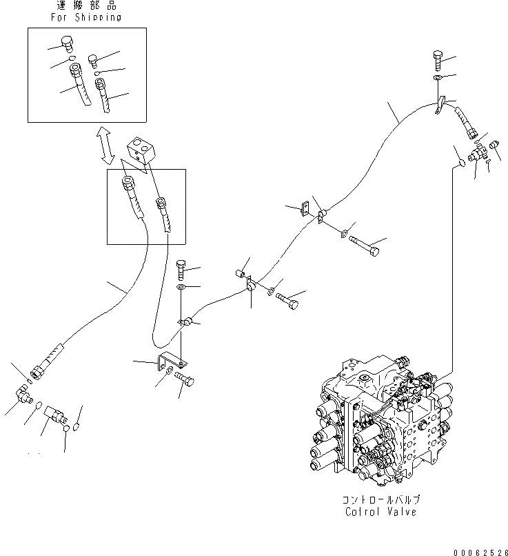 Схема запчастей Komatsu PC600LC-8R - DRIFT PREВЕНТИЛЯТОР ТРУБЫ (ТРУБЫ И КРЕПЛЕНИЕ) (ДЛЯ СТРЕЛЫ И РУКОЯТЬ) ГИДРАВЛИКА