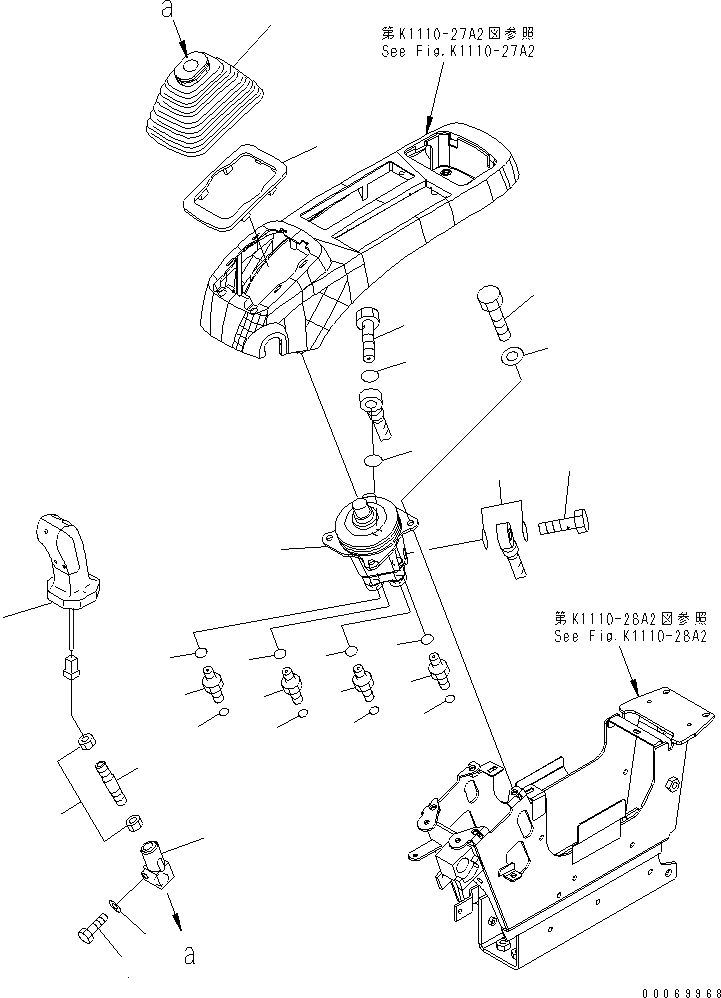 Схема запчастей Komatsu PC600LC-8R - ОСНОВН. КОНСТРУКЦИЯ (КАБИНА) (РЫЧАГ И КЛАПАН) (ЛЕВ.) (ДЛЯ ПОГРУЗ.) КАБИНА ОПЕРАТОРА И СИСТЕМА УПРАВЛЕНИЯ