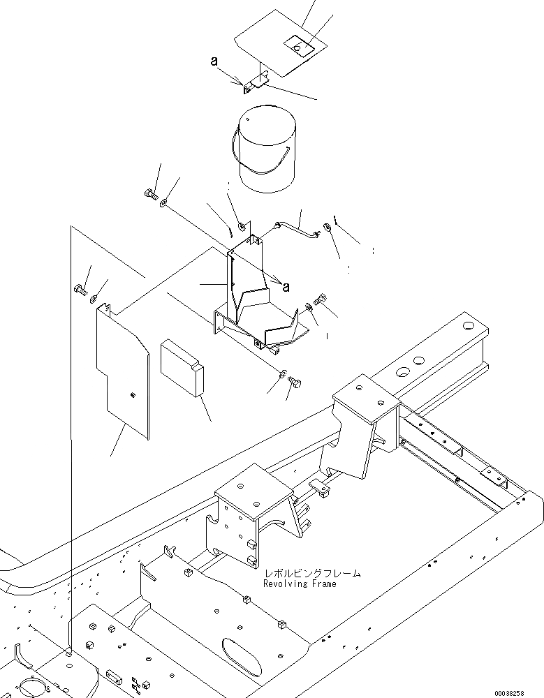 Схема запчастей Komatsu PC600LC-8R - ПЕРЕГОРОДКА. (КАБИНА ЗАДН.) ЧАСТИ КОРПУСА