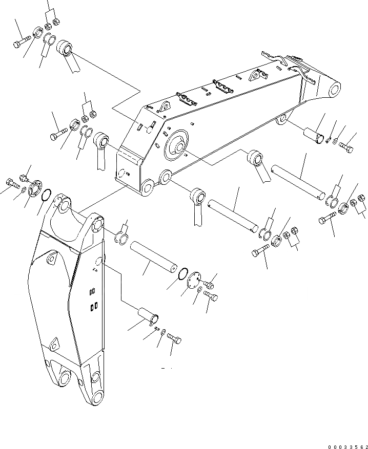 Схема запчастей Komatsu PC600LC-8R - РАБОЧЕЕ ОБОРУДОВАНИЕ (СОЕДИНИТЕЛЬН. ЗВЕНО ПАЛЕЦ) (ДЛЯ ПОГРУЗ.) (БЕЗ СОЕДИНИТЕЛЬН. ЗВЕНО) РАБОЧЕЕ ОБОРУДОВАНИЕ