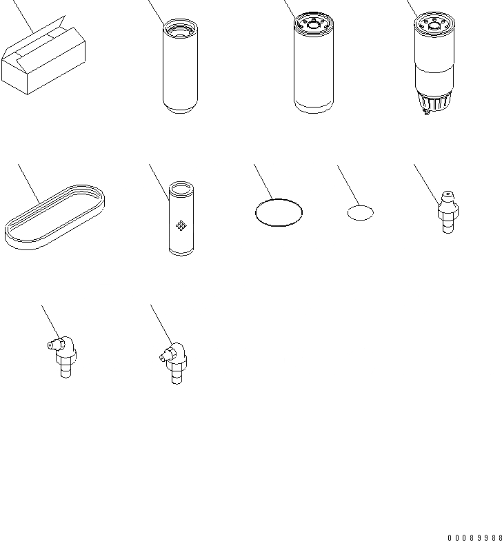 Схема запчастей Komatsu PC600LC-8R - ЗАП. ЧАСТИ(№9-) АКСЕССУАРЫ
