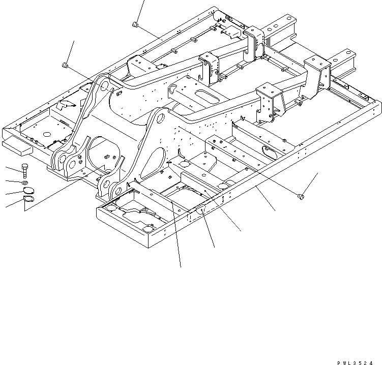 Схема запчастей Komatsu PC600LC-6 - ОСНОВНАЯ РАМА (ДЛЯ ЕС)(№-) ОСНОВНАЯ РАМА И ЕЕ ЧАСТИ
