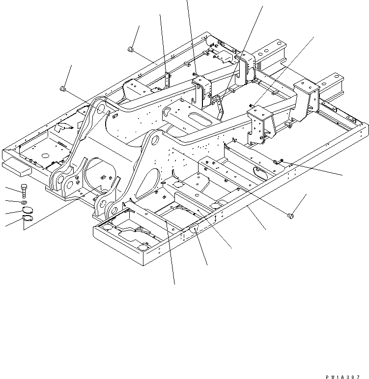 Схема запчастей Komatsu PC600LC-6 - ОСНОВНАЯ РАМА (ДЛЯ ЕС)(№-999) ОСНОВНАЯ РАМА И ЕЕ ЧАСТИ
