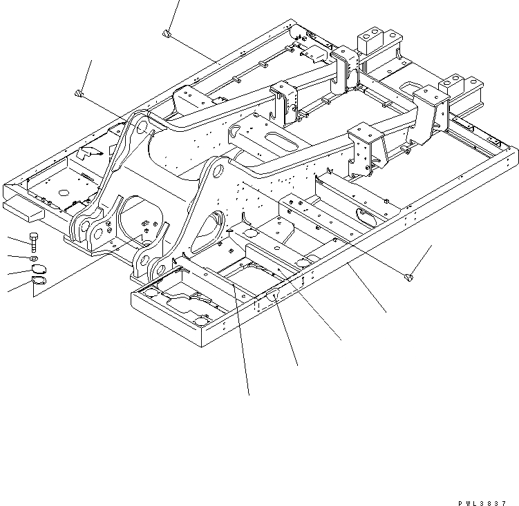 Схема запчастей Komatsu PC600LC-6 - ОСНОВНАЯ РАМА (ДЛЯ C/W REMOVER)(№-) ОСНОВНАЯ РАМА И ЕЕ ЧАСТИ