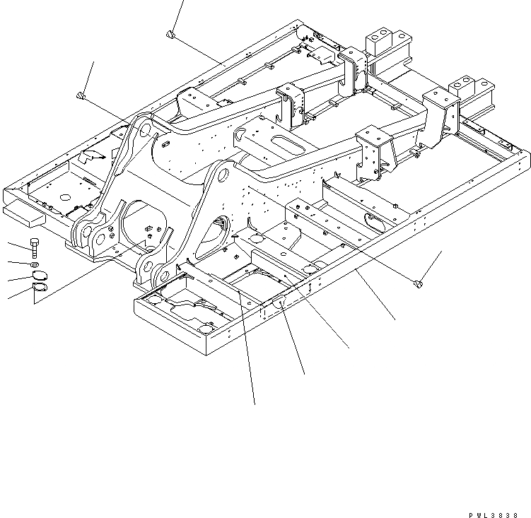 Схема запчастей Komatsu PC600LC-6 - ОСНОВНАЯ РАМА ( АКТУАТОР)(№-) ОСНОВНАЯ РАМА И ЕЕ ЧАСТИ