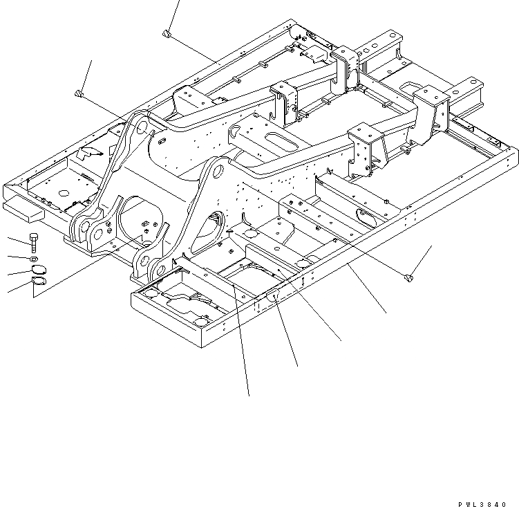 Схема запчастей Komatsu PC600LC-6 - ОСНОВНАЯ РАМА ( АКТУАТОР) (ДЛЯ C/W REMOVER)(№-) ОСНОВНАЯ РАМА И ЕЕ ЧАСТИ