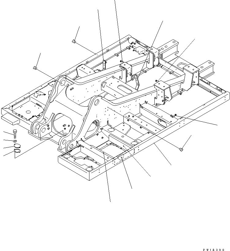 Схема запчастей Komatsu PC600LC-6 - ОСНОВНАЯ РАМА ( АКТУАТОР) (ДЛЯ C/W REMOVER)(№-999) ОСНОВНАЯ РАМА И ЕЕ ЧАСТИ