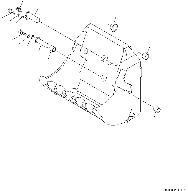 Схема запчастей Komatsu PC600LC-6 - РАБОЧЕЕ ОБОРУДОВАНИЕ (ПАЛЕЦ) (ДЛЯ ПОГРУЗ.) (SLUDGE ОБСЛУЖ-Е СПЕЦ-Я.)(№-) РАБОЧЕЕ ОБОРУДОВАНИЕ