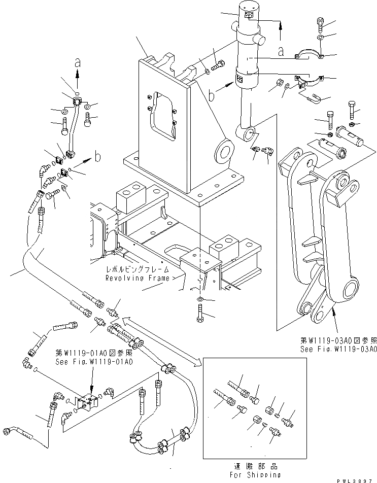 Схема запчастей Komatsu PC600LC-6 - СЪЕМ ПРОТИВОВЕСА (СИСТЕМА ТРУБ ЦИЛИНДРА) РАЗНОЕ