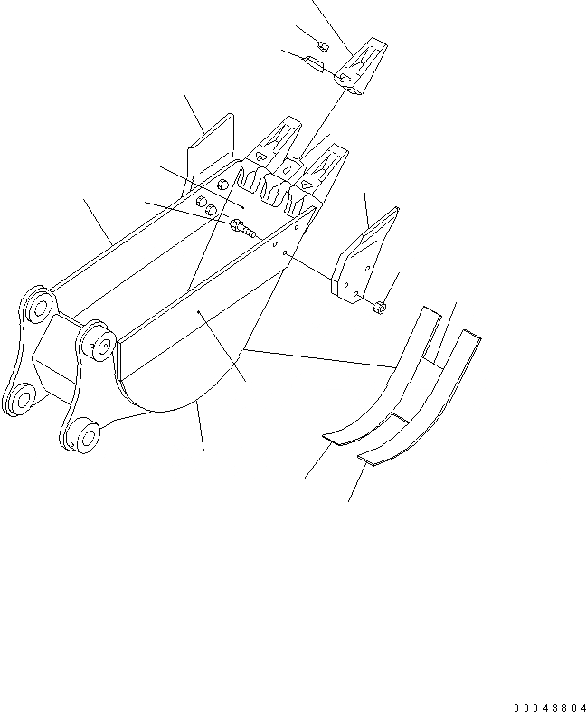 Схема запчастей Komatsu PC60L-5 - КОВШ¤ .8M ШИР. MM РАБОЧЕЕ ОБОРУДОВАНИЕ