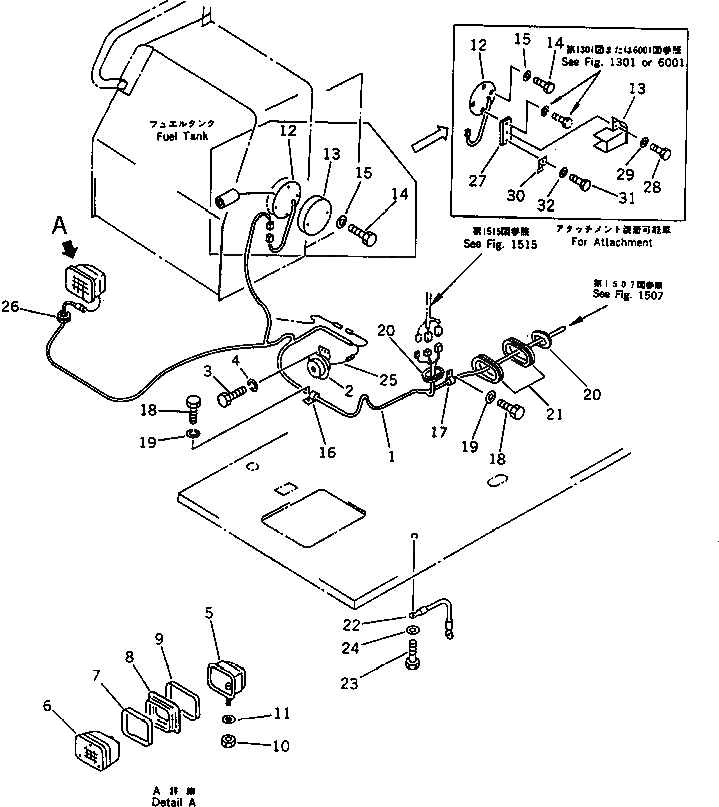 Схема запчастей Komatsu PC60L-6 - ЭЛЕКТРИКА (РАБОЧ. ОСВЕЩЕНИЕ И ЗВУК. СИГНАЛ. ЛИНИЯ) (ДЛЯ WRIST УПРАВЛ-Е  РЫЧАГ) КОМПОНЕНТЫ ДВИГАТЕЛЯ И ЭЛЕКТРИКА