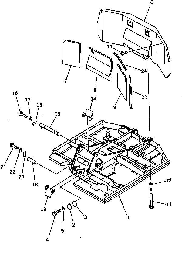 Схема запчастей Komatsu PC60L-6 - ОСНОВНАЯ РАМА (ДЛЯ WRIST РЫЧАГ УПРАВЛ-Я)(№8-87) СИСТЕМА УПРАВЛЕНИЯ И ОСНОВНАЯ РАМА