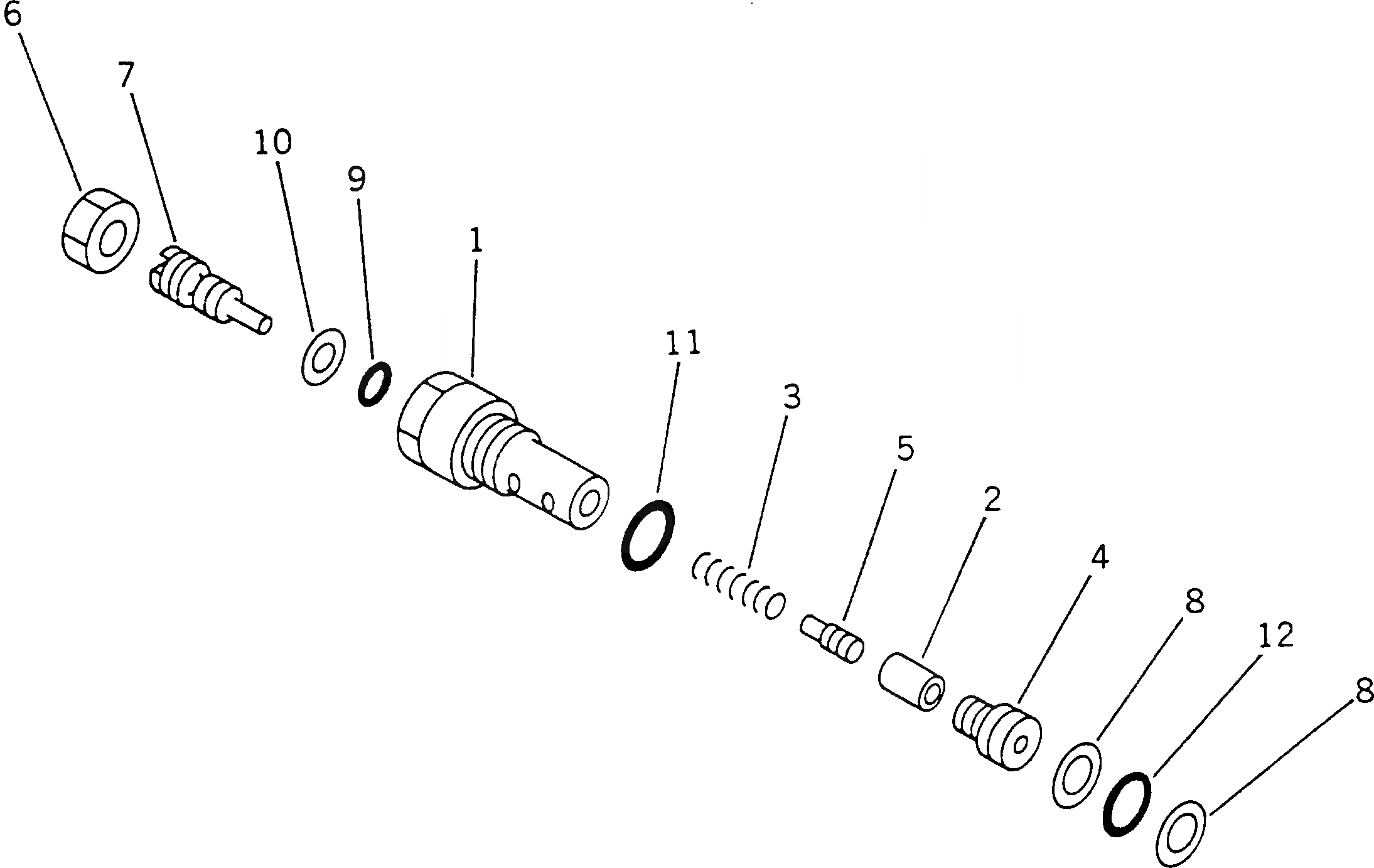 Схема запчастей Komatsu PC60L-6 - МОТОР ПОВОРОТА (/) УПРАВЛ-Е РАБОЧИМ ОБОРУДОВАНИЕМ