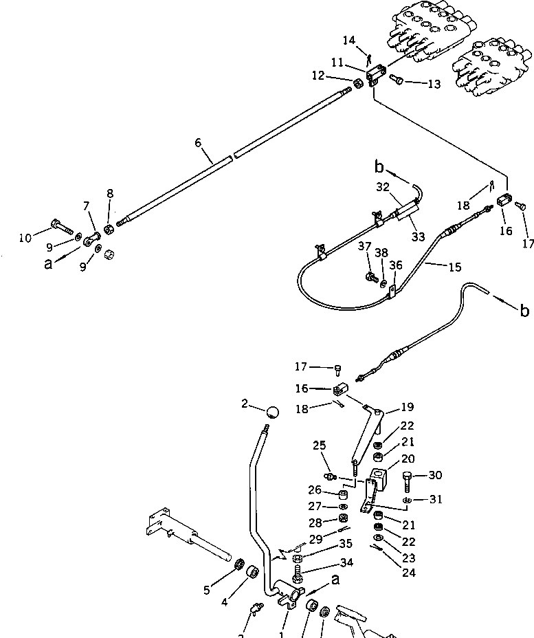 Схема запчастей Komatsu PC60U-3 - РЫЧАГ УПРАВЛЕНИЯ РАБОЧИМ ОБОРУДОВАНИЕМ И МЕХАНИЗМ (ДЛЯ СТРЕЛЫ¤ ПОВОРОТН.) ПОВОРОТН. И СИСТЕМА УПРАВЛЕНИЯ