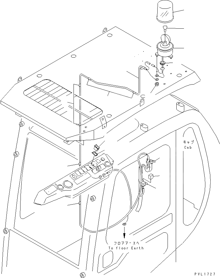 Схема запчастей Komatsu PC650-6A - МИГАЛКА ЭЛЕКТРИКА