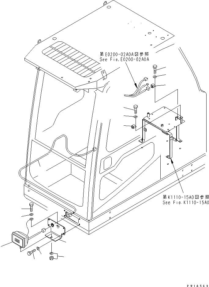 Схема запчастей Komatsu PC650-6A - ИМПУЛЬСН. ОСВЕЩЕНИЕ (КОМПЛЕКТ)(№-) ЭЛЕКТРИКА