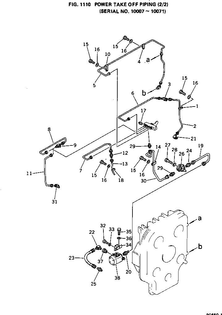 Схема запчастей Komatsu PC650-1 - МЕХ-М ОТБОРА МОЩНОСТИ ТРУБЫ (/)(№7-7) КОМПОНЕНТЫ ДВИГАТЕЛЯ И ЭЛЕКТРИКА