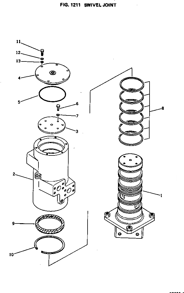 Схема запчастей Komatsu PC650-1 - ПОВОРОТНОЕ СОЕДИНЕНИЕ ХОД И КОНЕЧНАЯ ПЕРЕДАЧА
