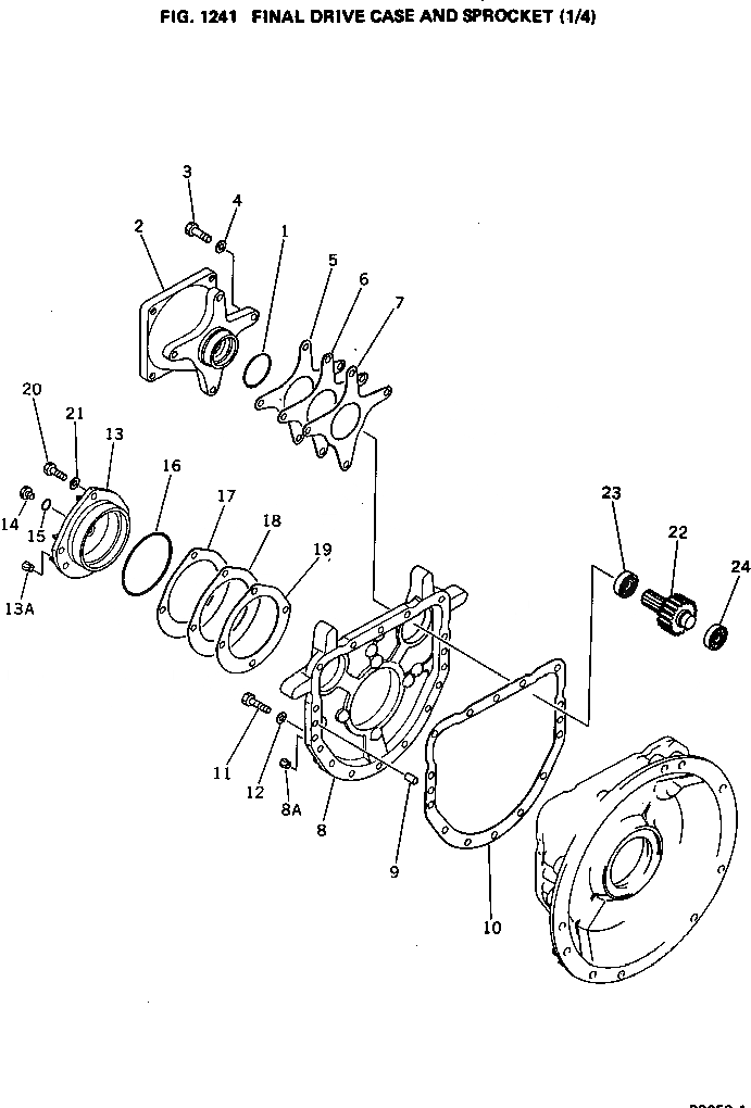 Схема запчастей Komatsu PC650-1 - КОРПУС КОНЕЧН. ПЕРЕДАЧИ И ЗВЕЗДОЧКА (/) ХОД И КОНЕЧНАЯ ПЕРЕДАЧА