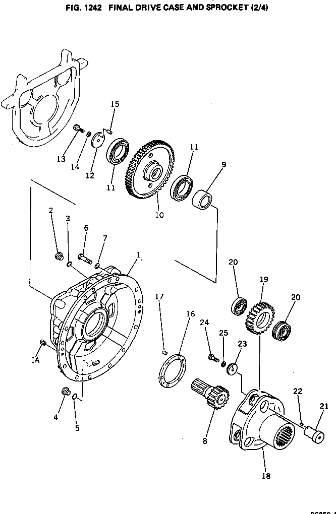 Схема запчастей Komatsu PC650-1 - КОРПУС КОНЕЧН. ПЕРЕДАЧИ И ЗВЕЗДОЧКА (/) ХОД И КОНЕЧНАЯ ПЕРЕДАЧА