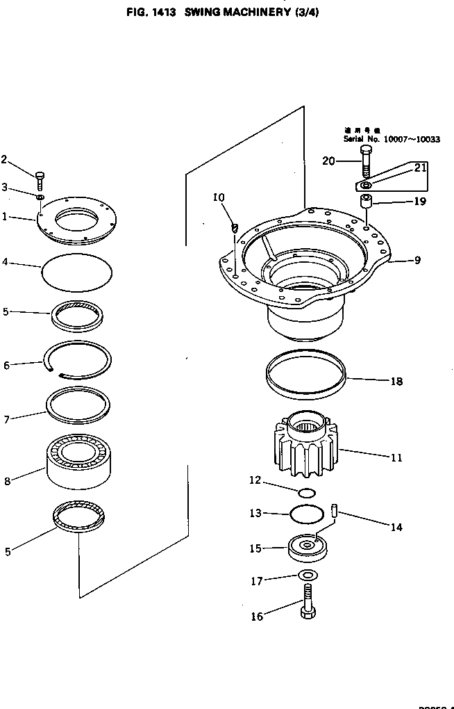 Схема запчастей Komatsu PC650-1 - МЕХАНИЗМ ПОВОРОТА (/) ПОВОРОТН. И СИСТЕМА УПРАВЛЕНИЯS