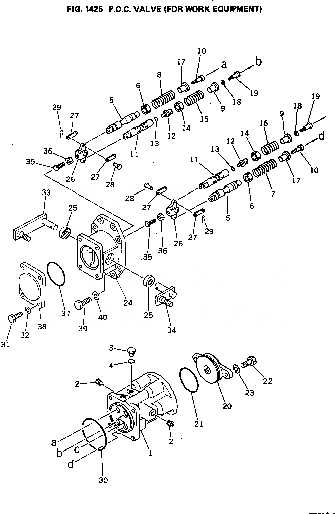 Схема запчастей Komatsu PC650-1 - P.O.C. КЛАПАН (ДЛЯ РАБОЧ. ОБОРУД-Я) ПОВОРОТН. И СИСТЕМА УПРАВЛЕНИЯS