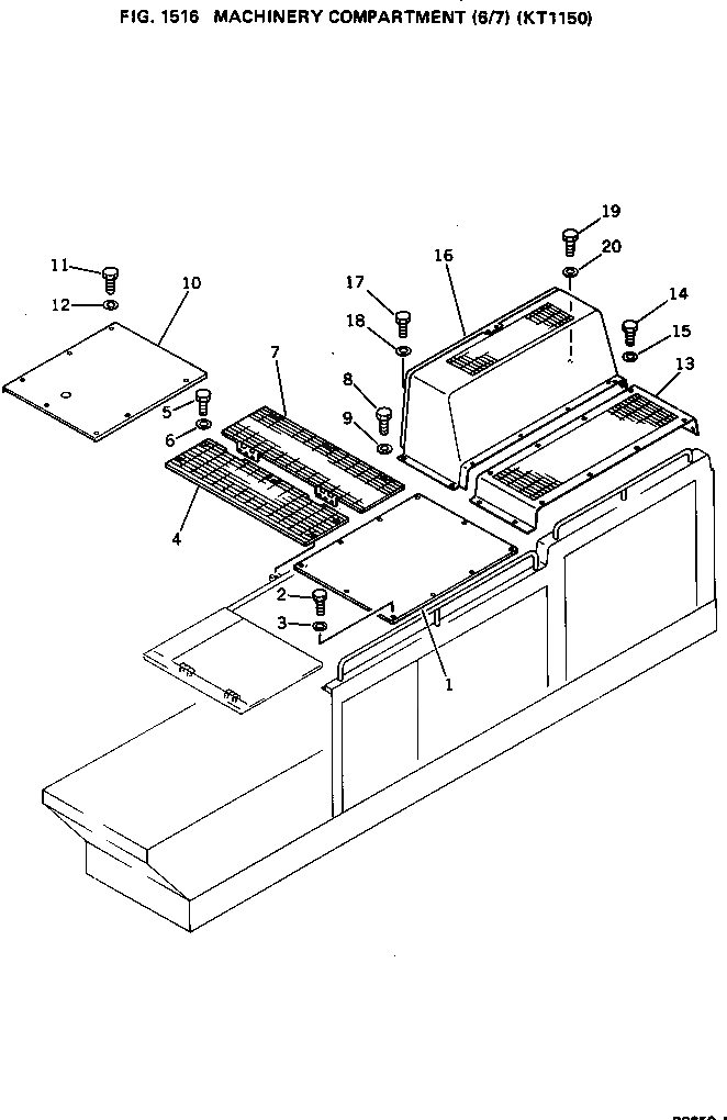 Схема запчастей Komatsu PC650-1 - MACHINERY ОБСТАНОВКА (/7) (KT) ОСНОВНАЯ РАМА И КАБИНА