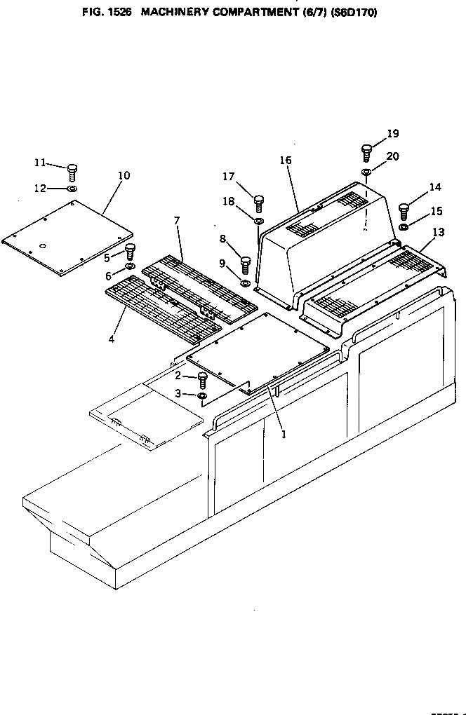 Схема запчастей Komatsu PC650-1 - MACHINERY ОБСТАНОВКА (/7) (SD7)(№-) ОСНОВНАЯ РАМА И КАБИНА