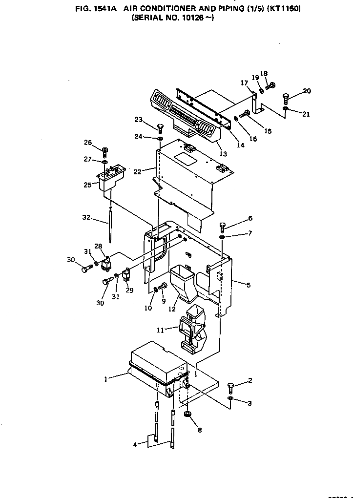 Схема запчастей Komatsu PC650-1 - КОНДИЦ. ВОЗДУХА И ТРУБЫ (/) (KT)(№-) ОСНОВНАЯ РАМА И КАБИНА