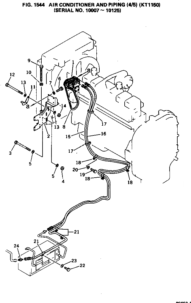 Схема запчастей Komatsu PC650-1 - КОНДИЦ. ВОЗДУХА И ТРУБЫ (/) (KT)(№7-) ОСНОВНАЯ РАМА И КАБИНА