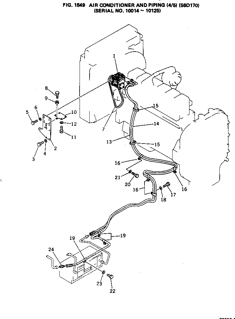 Схема запчастей Komatsu PC650-1 - КОНДИЦ. ВОЗДУХА И ТРУБЫ (/) (SD7)(№-) ОСНОВНАЯ РАМА И КАБИНА