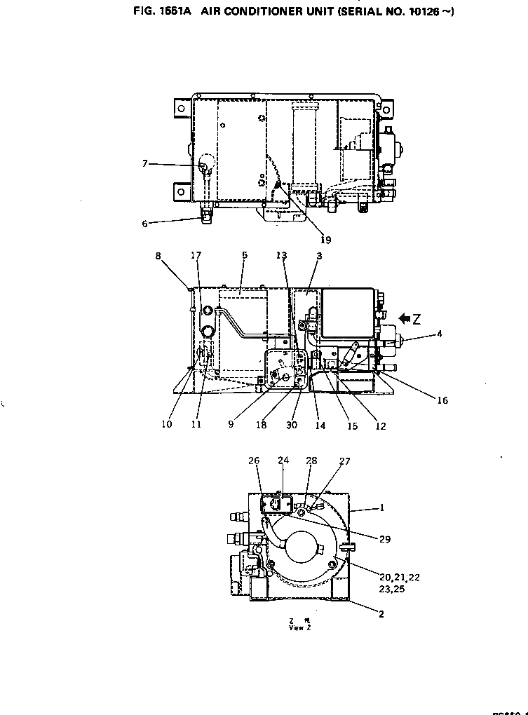 Схема запчастей Komatsu PC650-1 - БЛОК КОНДИЦИОНЕРА(№-) ОСНОВНАЯ РАМА И КАБИНА