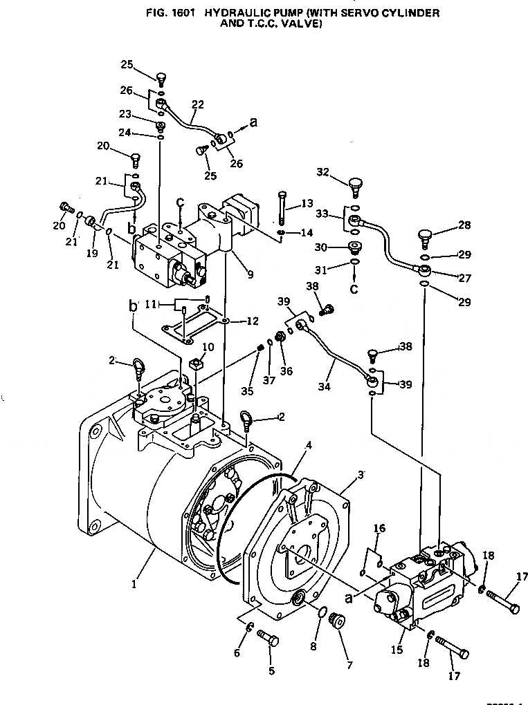 Схема запчастей Komatsu PC650-1 - ГИДР. НАСОС. (С SERVO ЦИЛИНДР И T.C.C. КЛАПАН) УПРАВЛ-Е РАБОЧИМ ОБОРУДОВАНИЕМ