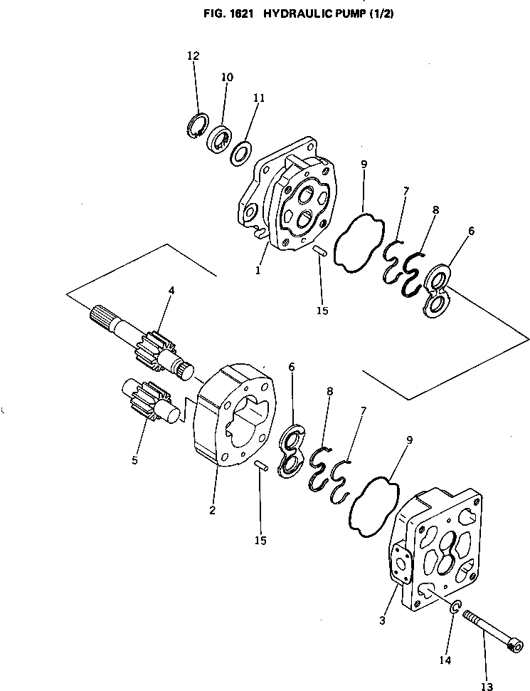 Схема запчастей Komatsu PC650-1 - ГИДР. НАСОС. (/) УПРАВЛ-Е РАБОЧИМ ОБОРУДОВАНИЕМ