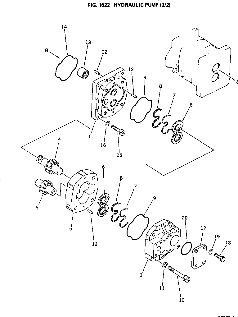 Схема запчастей Komatsu PC650-1 - ГИДР. НАСОС. (/) УПРАВЛ-Е РАБОЧИМ ОБОРУДОВАНИЕМ