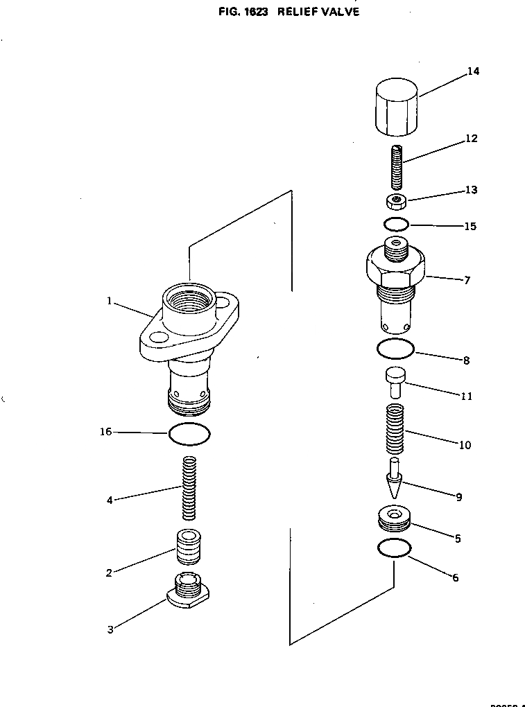 Схема запчастей Komatsu PC650-1 - РАЗГРУЗ. КЛАПАН УПРАВЛ-Е РАБОЧИМ ОБОРУДОВАНИЕМ