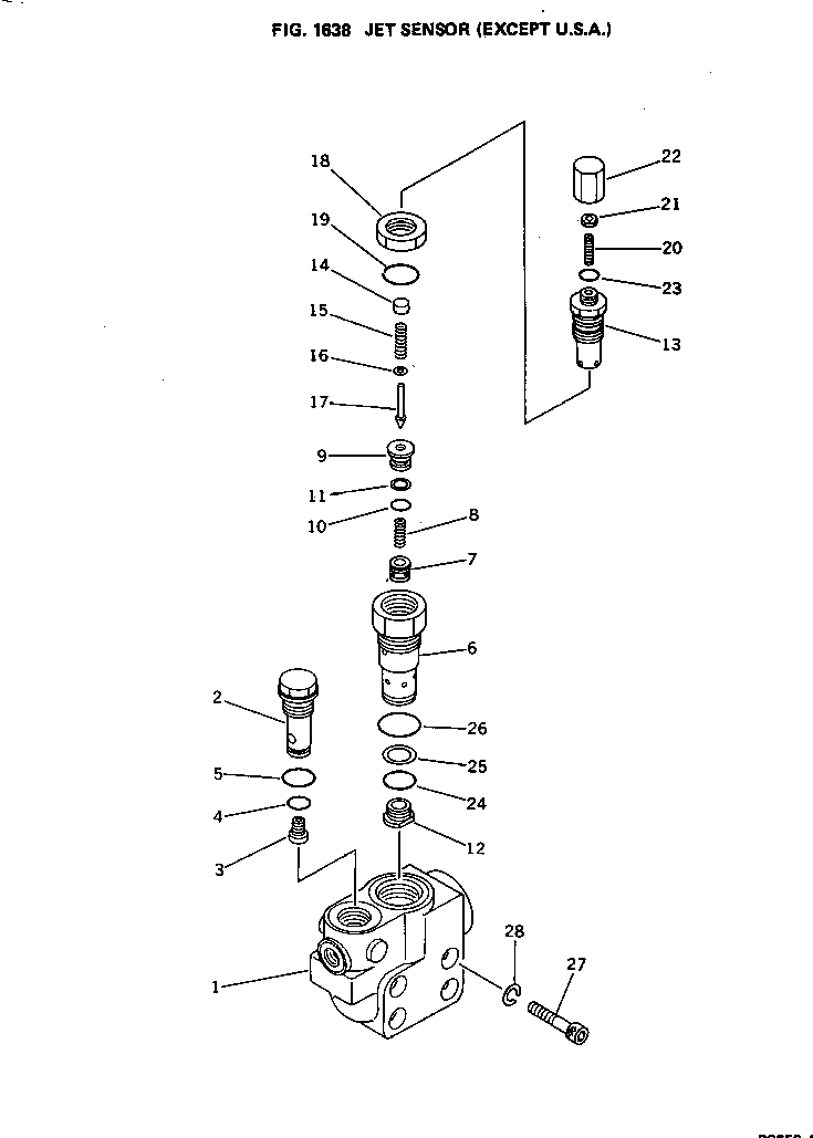 Схема запчастей Komatsu PC650-1 - JET ДАТЧИК (EXCEPT США) УПРАВЛ-Е РАБОЧИМ ОБОРУДОВАНИЕМ