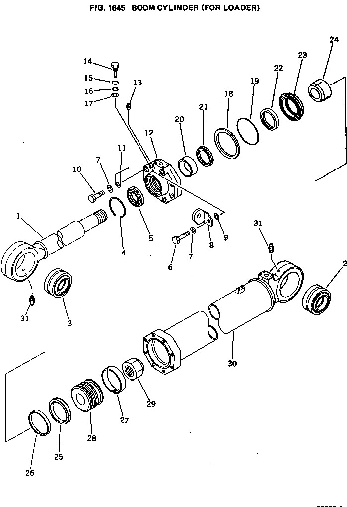 Схема запчастей Komatsu PC650-1 - ЦИЛИНДР СТРЕЛЫ(ДЛЯ ПОГРУЗ.) УПРАВЛ-Е РАБОЧИМ ОБОРУДОВАНИЕМ
